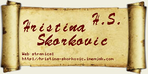 Hristina Skorković vizit kartica